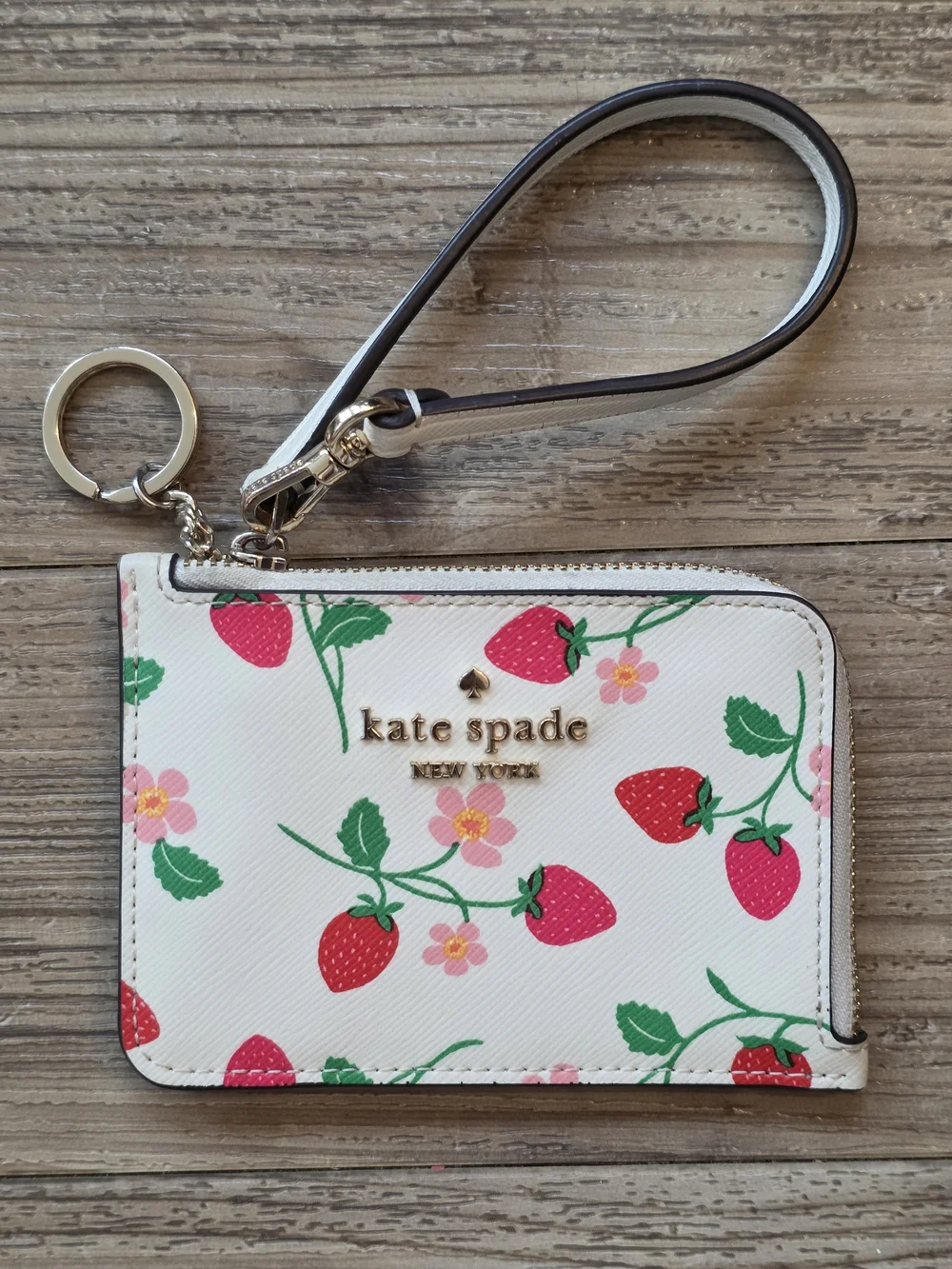 kate spade New York Strawberry Garden Wristlet Cardholder